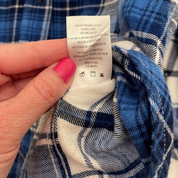 Rails flannel Blue and White Plaid Button-Up Shirt - Picture 4 of 4